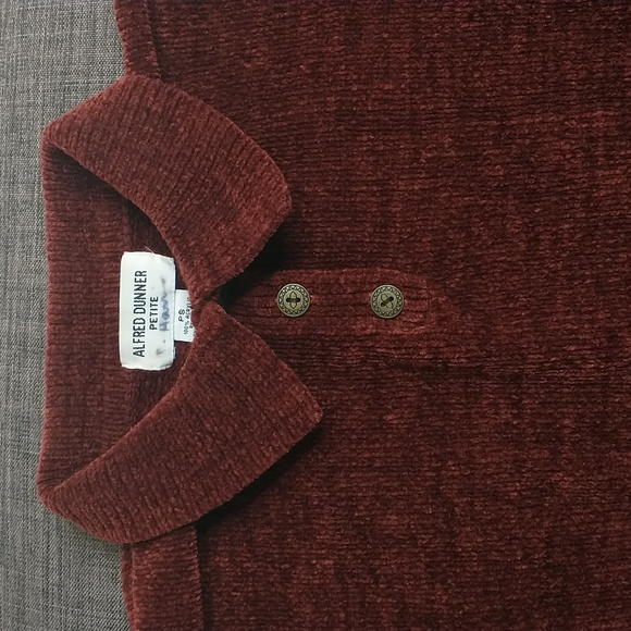 Alfred dunner deep red pull over sweater. size Petite Smal - Picture 5 of 5